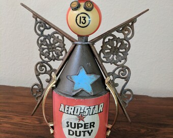 Meet:"Winky" Found Object Art Assemblage Robot