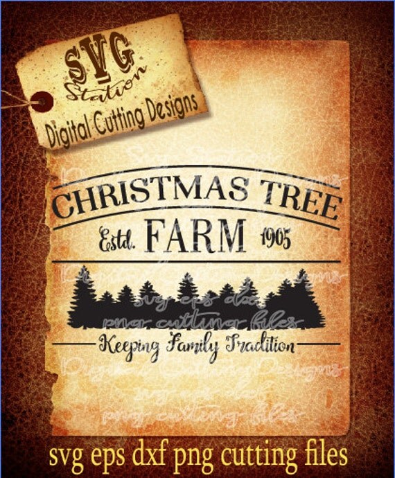 Download Christmas Tree Farm Holiday SVG DXF PNG and Eps Instant