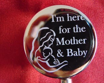 Retractable Badge Holder, Retractable Badge Reel, ID clip, ID reel with clip fro Nurse, Midwives, Nannies, Carers, Etc