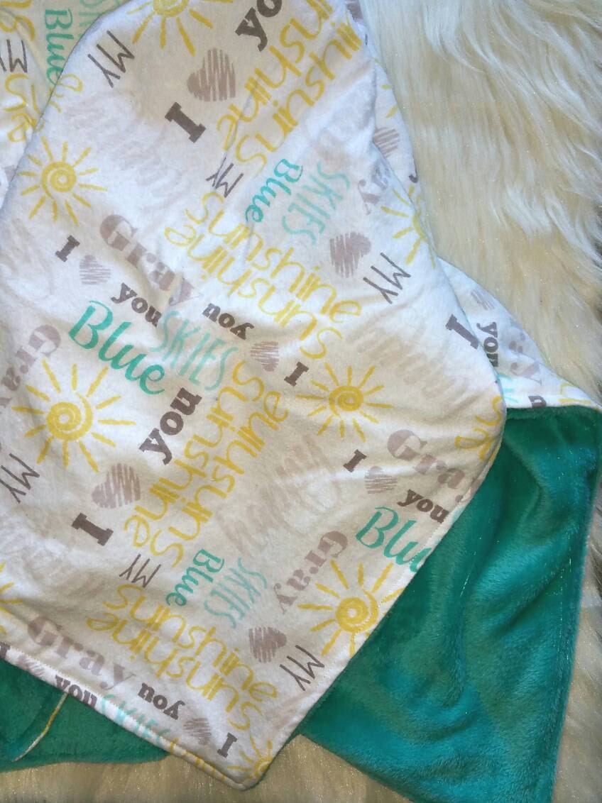 Baby blanket Flannel and fleece blanket You by SunsetsandArrows