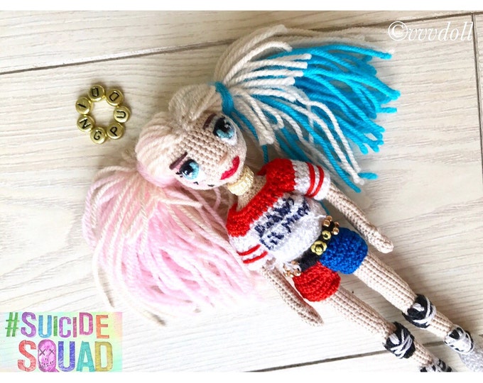 Crochet doll Harly Quinn-amigurumi
