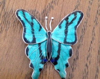 Sterling Enamel Butterfly