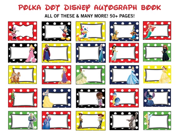 Unforgettable image throughout printable disney autograph book Dramatic image intended for printable disney autograph book