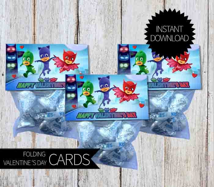Valentine's Day PJ Masks PRINTABLE Folding Treat Bag