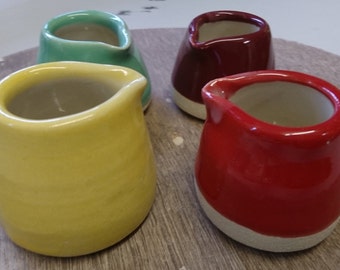 Handmade Stoneware Ceramic Pottery Small Milk Jug