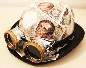 steampunk hat, bowler stylized steampunk