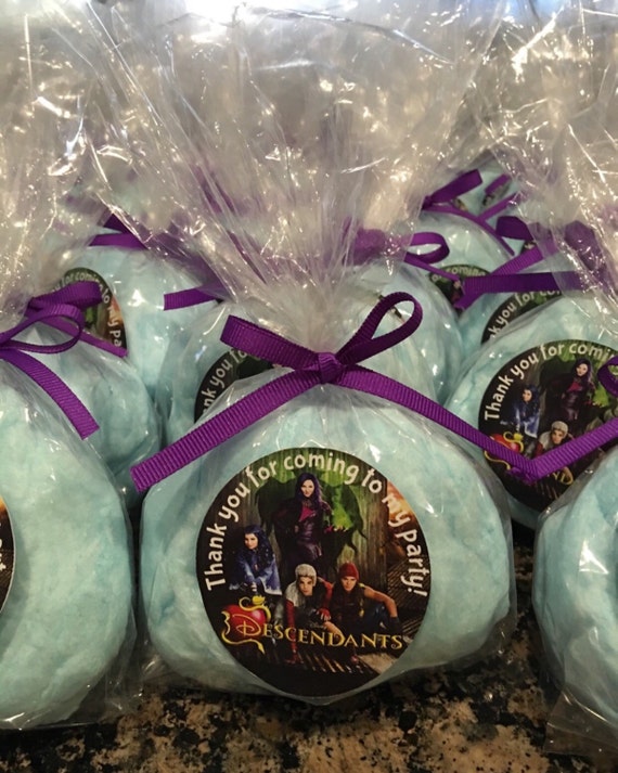 Descendants Cotton candy Favors 12 party favors