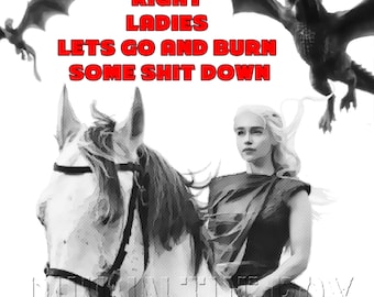 Game of Thrones card, Game of Thrones birthday card, card for Game of Thrones fan, Card for her, Khaleesi card, Darnerys Targaryen card,