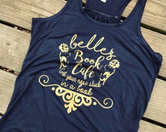 WOMENS Beauty and the Beast tank // Disney tank // Disney shirt // Disney World Shirt // Belle Shirt // Disney princess