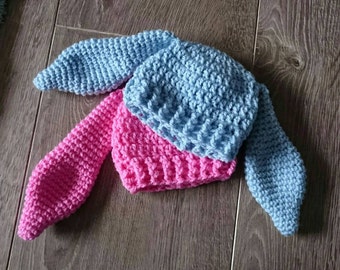 Baby bunny ear hat bunny ear beanie 0-3 months 3-6 months 6-9 months cute baby accessories baby blue pink easter bunny winter hat photo prop