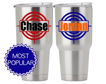 Gun Sight Decal for Yeti Tumbler, Yeti Decal for Men, Crosshairs Decal for Yeti Rambler, Bullseye Decal for Guy, Target Decal 5OD4Y