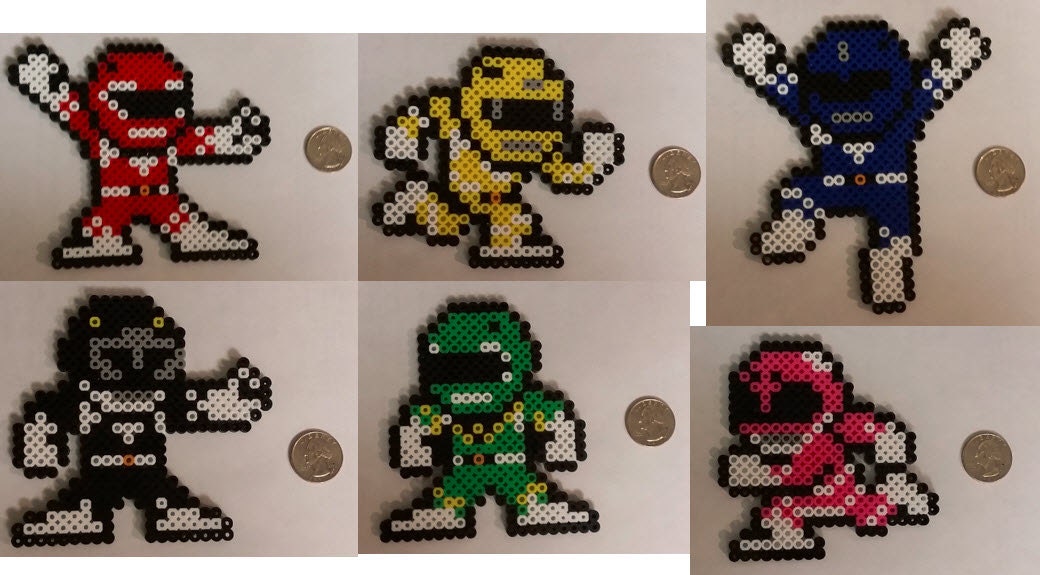 Mighty Morphin Power Ranger Perler Beads