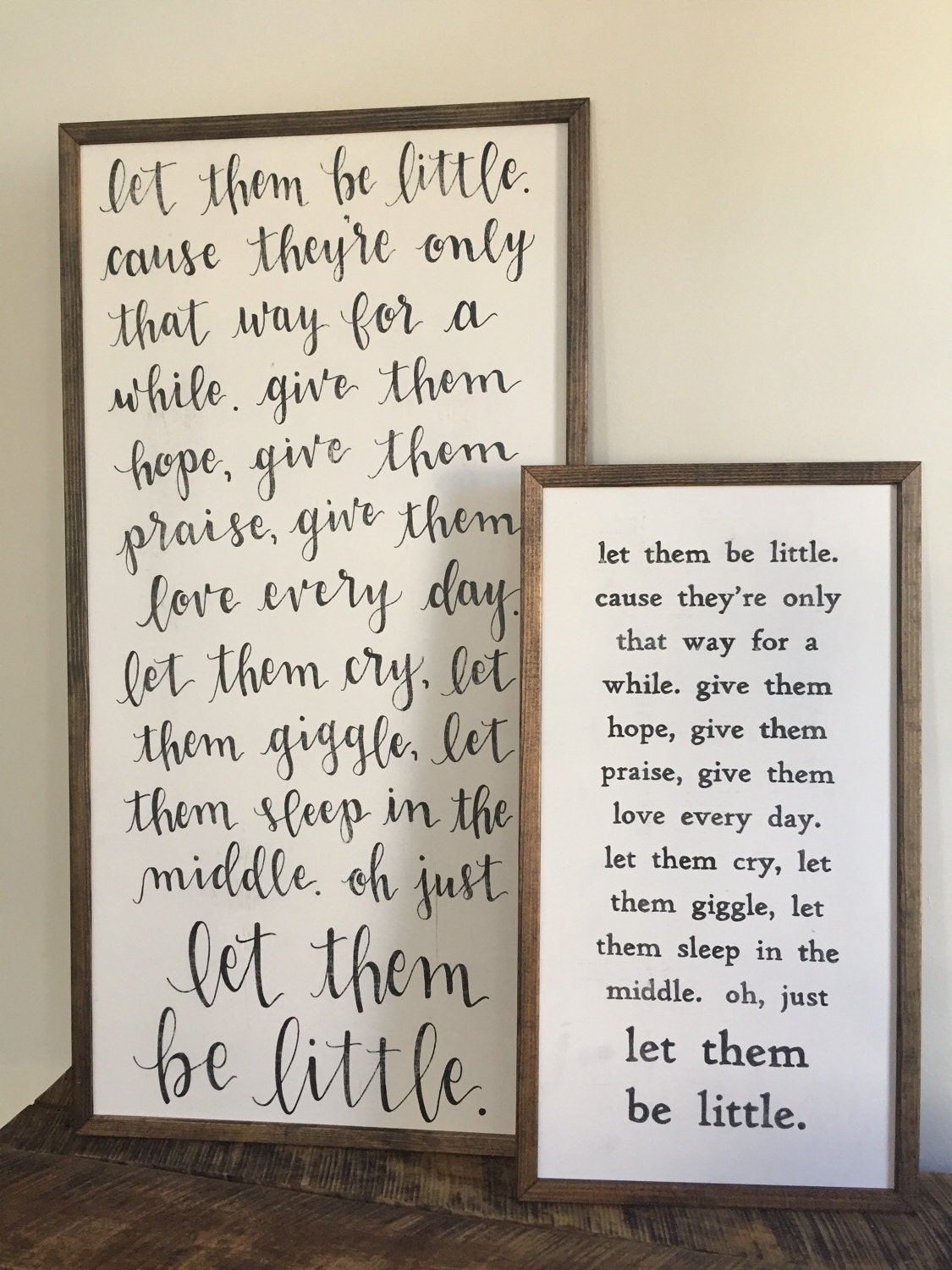 Let Them Be Little Framed Sign Nursery Decor