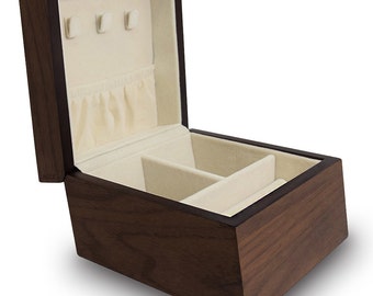 Ikee Design Premium Wooden Jewelry Box Organizer Storage for Necklace, Bracelet, Earrings, Rings (SKU# BXJ1465)