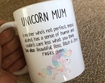 Unicorn Mum mug / birthday gift / unicorn fan / custom mug / 11oz mug / Mum gift / Unicorn mug