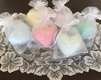 Heart Shaped Bridal Shower/Baby Shower Bath Bomb Favors (12 2.25oz) - Free Shipping