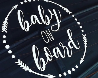 Baby on board car decal!