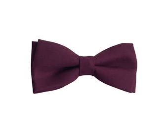 Oliver Bow Tie in Eggplant, Easter, Boys Plum Purple Bowtie, Leather, Kids Toddler Boy Bowties, Christmas Bowties, Baby Boy Clothes