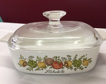 Items similar to Vintage Corning Ware Casserole Floral ...