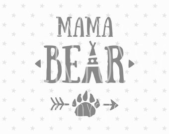 Mama Bear SVG Files Mama Bear SVG Family Bears Svg File Mama Svg Family bear Svg files Cricut Files SVG Cricut File Silhouette Cut Files