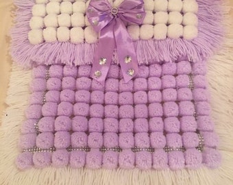 handmade pompom blanket handmade pompom blanket