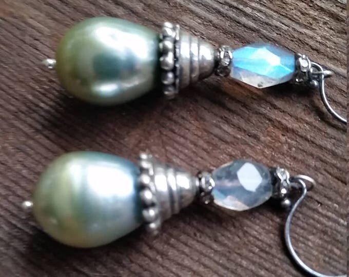These Tahitian Pearls in These Earrings are a Beautiful Color with a Hint of Green and Have Great Luster.