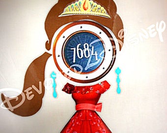 Disney Cruise Line Elena of Avalor Stateroom Door Princess Magnet Laminated /Fish Extender Gift Decoration