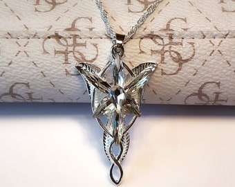 Arwen Evenstar Necklace, Arwen pendant, Evenstar key chain, evenstar choker, Lord of the Rings necklace, arwen costume, elven jewelry