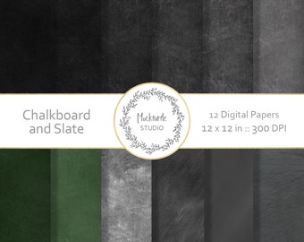 Chalkboard digital paper - Chalkboard clipart - Scrapbook paper, Blackboard Digital Paper, Slate Digital Paper, Commercial use