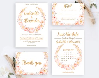 Printable wedding invitation | Etsy
