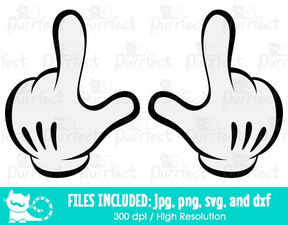 Download Mickey and Minnie Looser Hands SVG, Mickey Gloved Hands ...