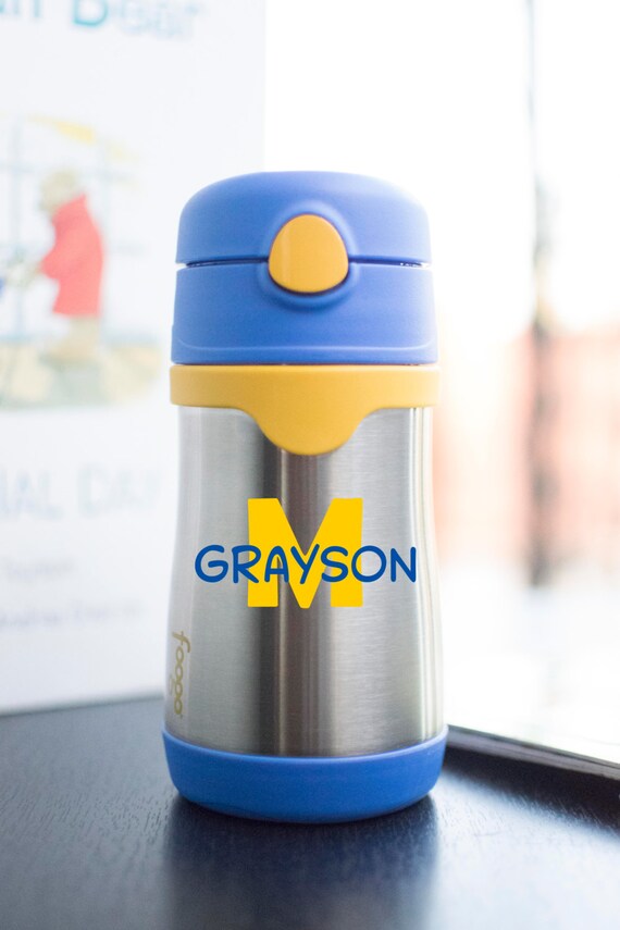 Personalized Sippy Cup Kids Thermos Toddler Cup with Straw
