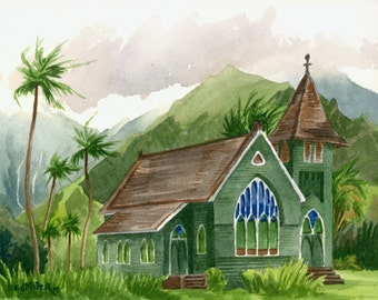 Waioli Huiia Church, Hanalei, Kauai, Hawaii скачать