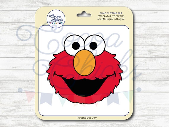 Elmo / SVG Cutting Files / svg dxf studio3 eps pdf png