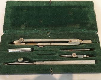 Vintage DIETZGEN GERMANY 1102N Drafting Set - FREE Shipping!