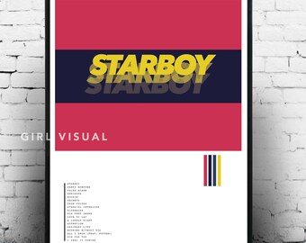 The weeknd starboy poster, The Weeknd poster, The Weeknd starboy album art, The Weeknd starboy merch, The weeknd print, The weeknd album art