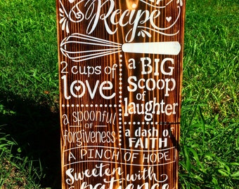 Family Recipe Sign