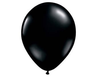 12" Latex Black Balloon (Set of 12)