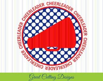 Cheerleader SVG Cut File megaphone svg DXF cut file Cricut svg Silhouette svg Vinyl Cut File Digital cut file Cricut cut file cheer dxf