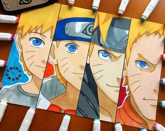Evolutionary design of Naruto's face (A4)