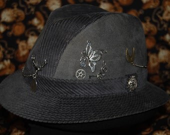upcycled mens trilby hat