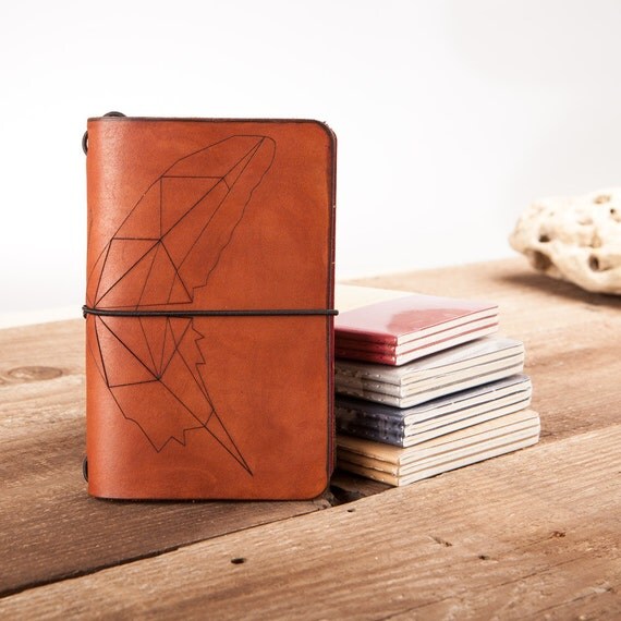 Leather Notebook Cover Moleskine Cahier Journal Filed
