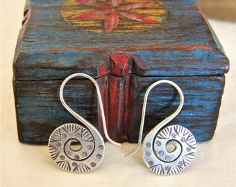 Silver earrings. Silver jewelry. Ethnic earrings. Ethnic jewelry.