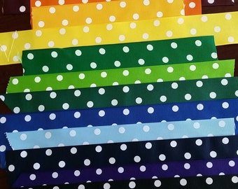 Polka Dot Grosgrain Ribbon 7/8, 1 1/2, 2 1/4, 3 inch available. 5 yards for 1.75
