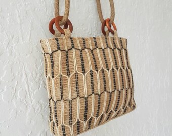 Ethnic Pattern Print Leather Tote Bag main image 1