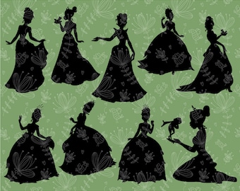 Download Disney princess silhouette - Etsy
