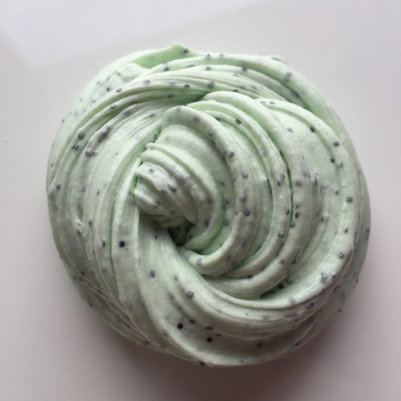 4oz mint chocolate chip slime