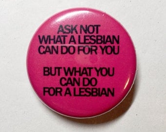 Vintage REMAKE Lesbian Pride Badge. Funny Lesbian Badge. Gay Badge. Lesbian Button. Queer LGBTQ LBGT