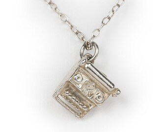 Vintage Type Writer Charm - Silver