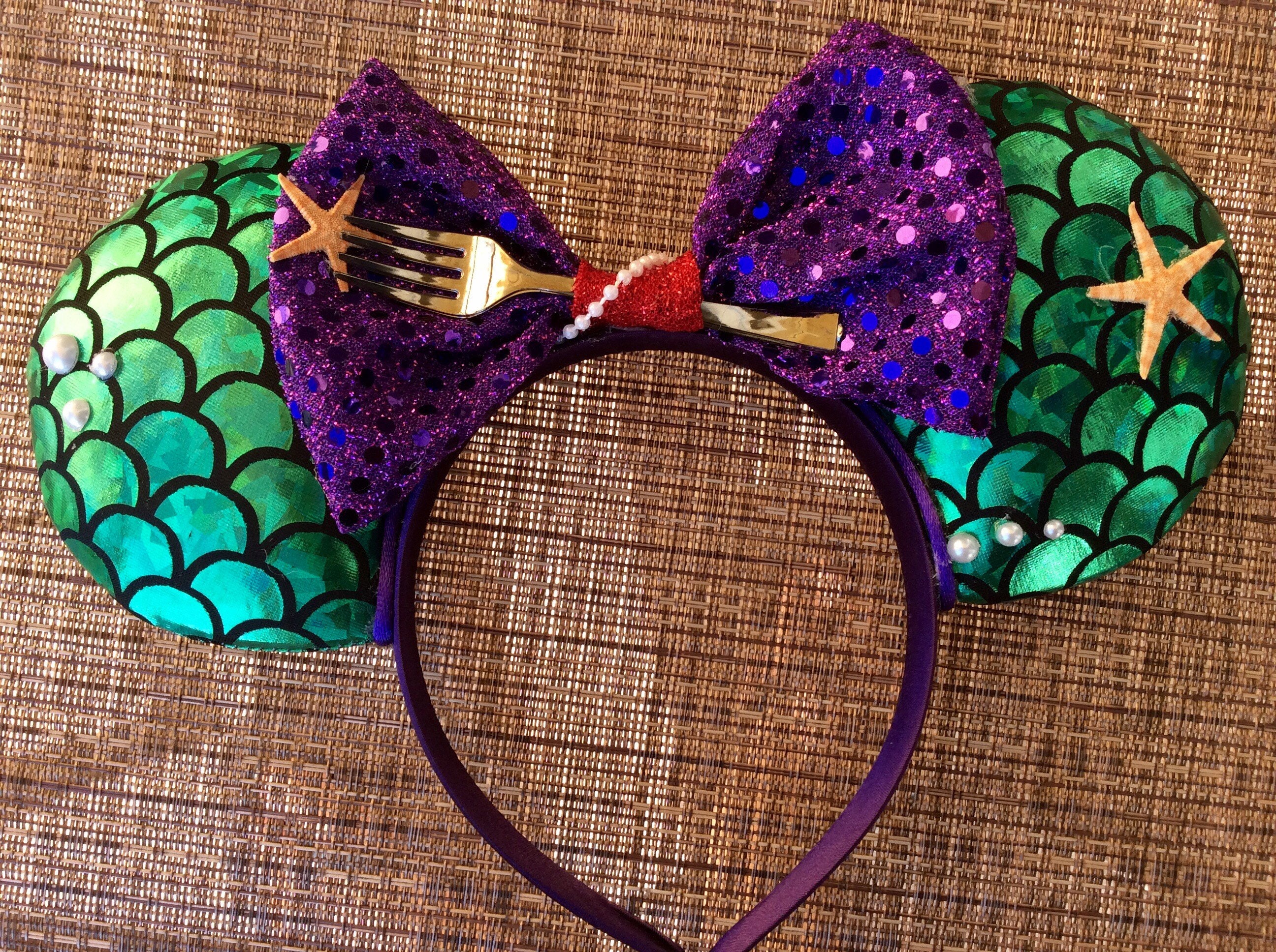 Little Mermaid inspired Minnie Ears Ariel Minnie Ears Mickey